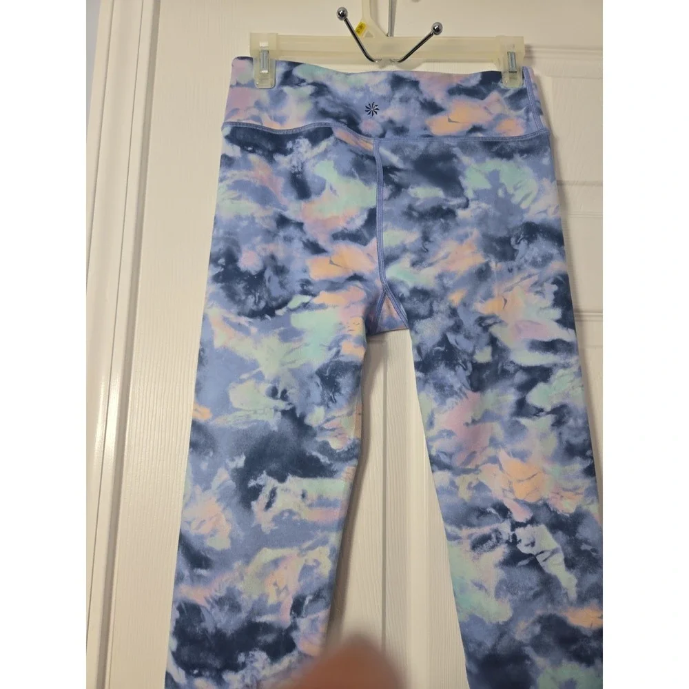 Athleta Girl High Rise Chit Chat Tight Leggings‎ in Blue Cloud Print Size 16/XXL
